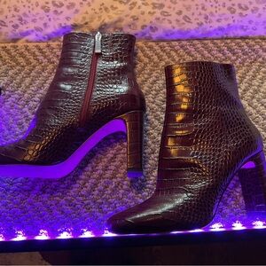 Burgundy ANKLE boots Aldo snakeskin